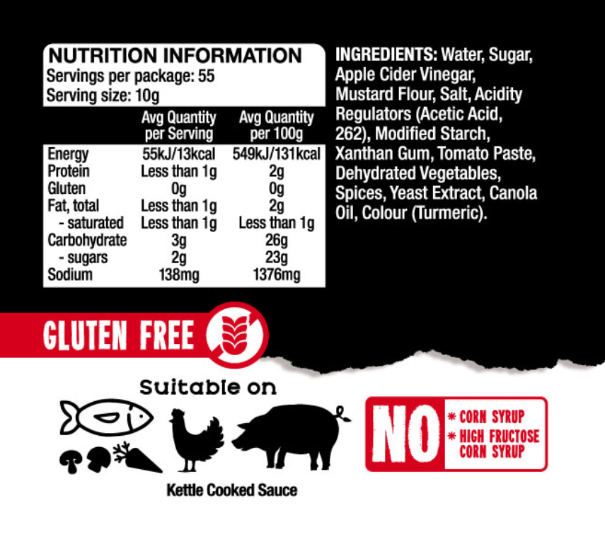 Carolina Gold BBQ Sauce 550g Eat Meat Melbourne