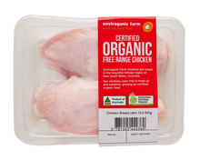 Load image into Gallery viewer, Organic Chicken Breast Skin On - 12 x 500g Trays/Box